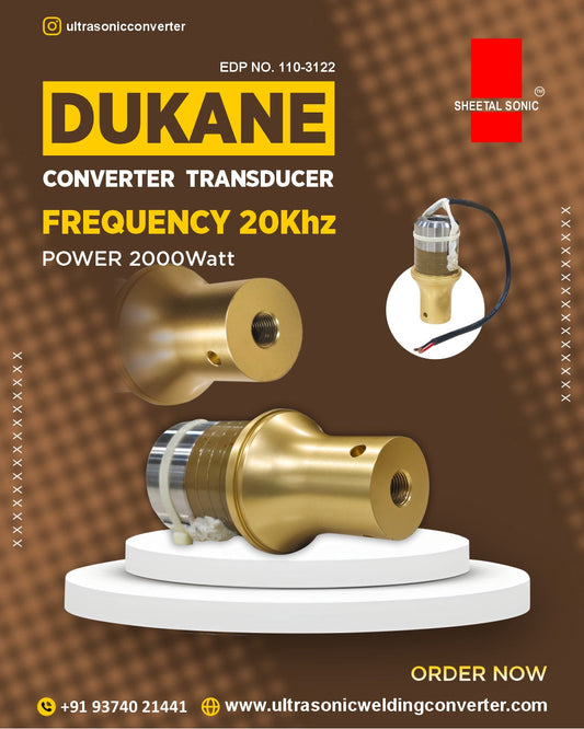 Dukane ultrasonic converter transducer 20kHz 2000W EDP 110-3122